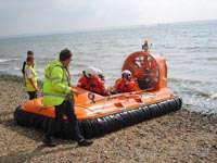 Association of Search and Rescue Hovercraft (Great Britain) - A performance check after a recent engine change to increase the craft's performance (Paul Hiseman).